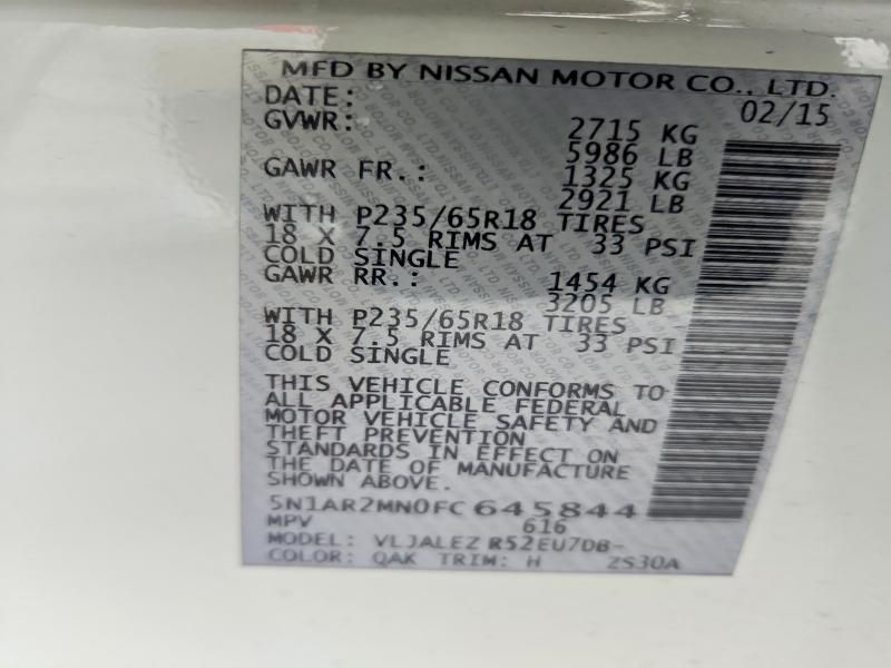 2015 Nissan Pathfinder s