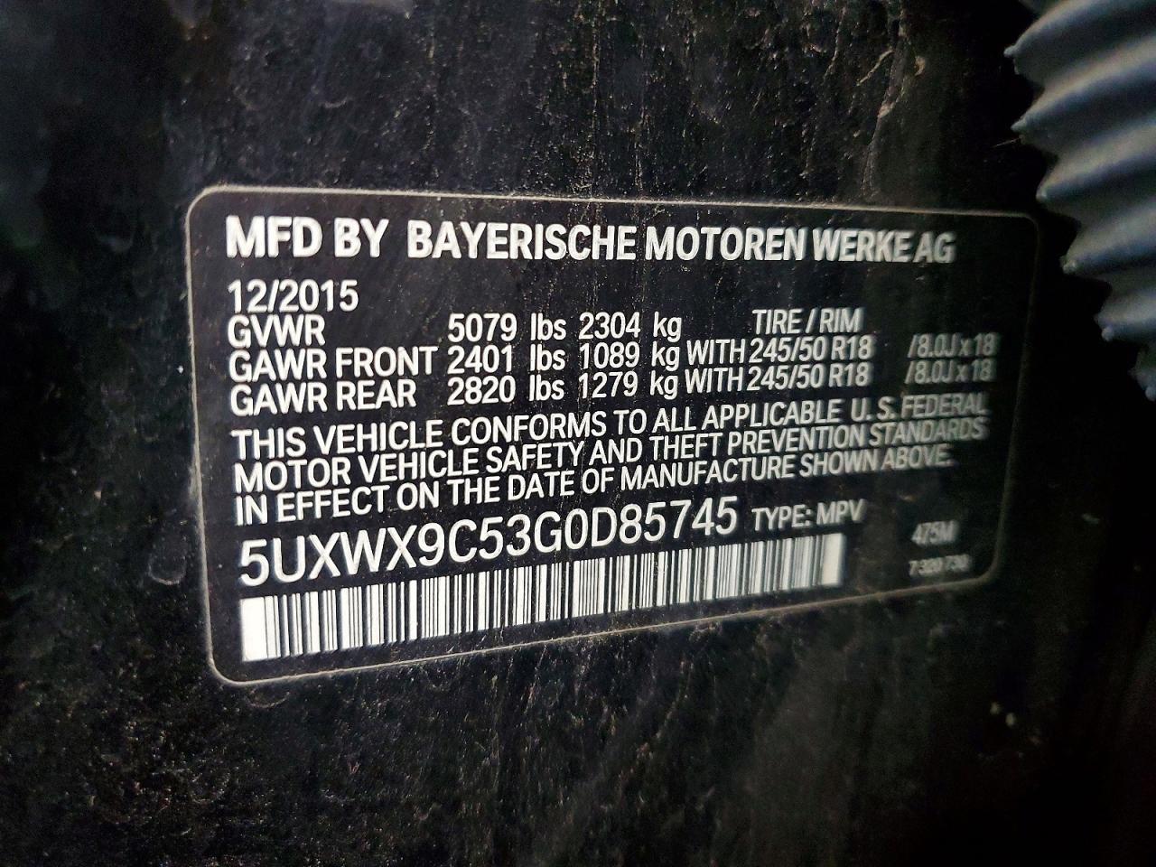 2016 BMW X3 Xdrive28i