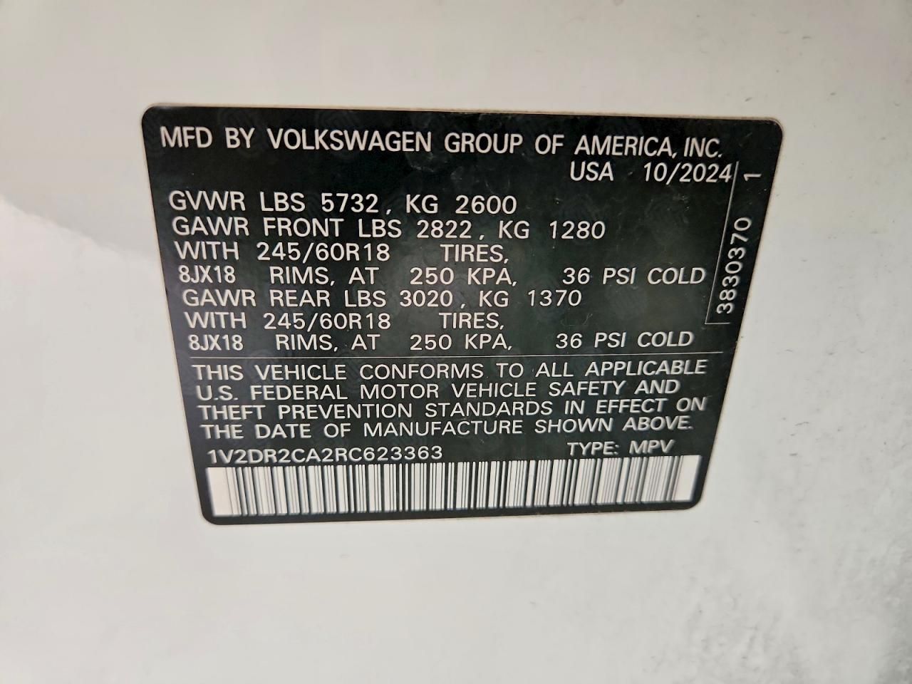 2024 Volkswagen Atlas se