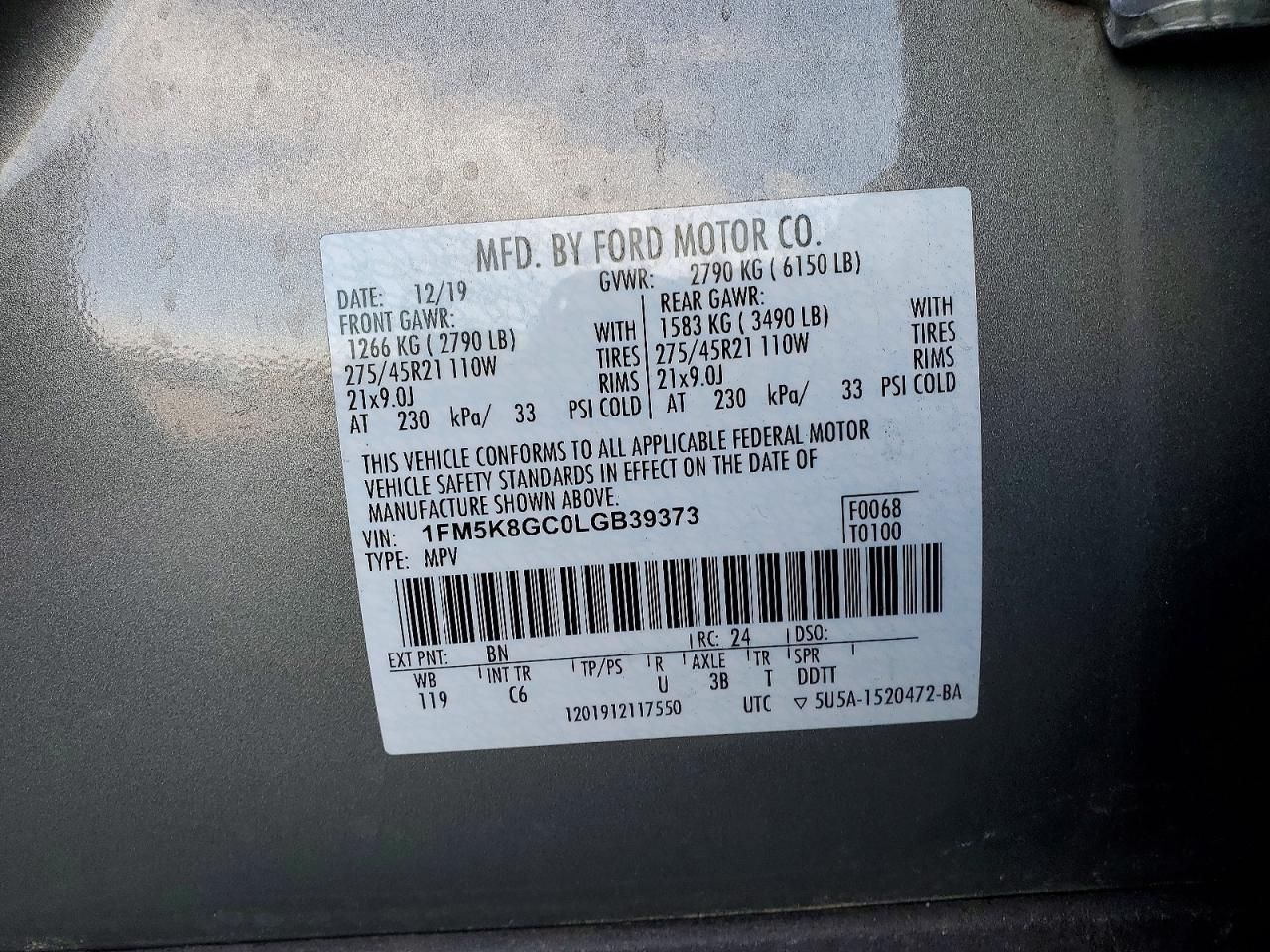 2020 Ford Explorer st