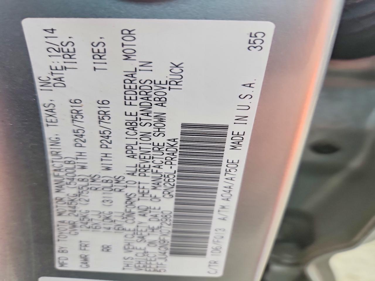 2015 Toyota Tacoma Double Cab Prerunner