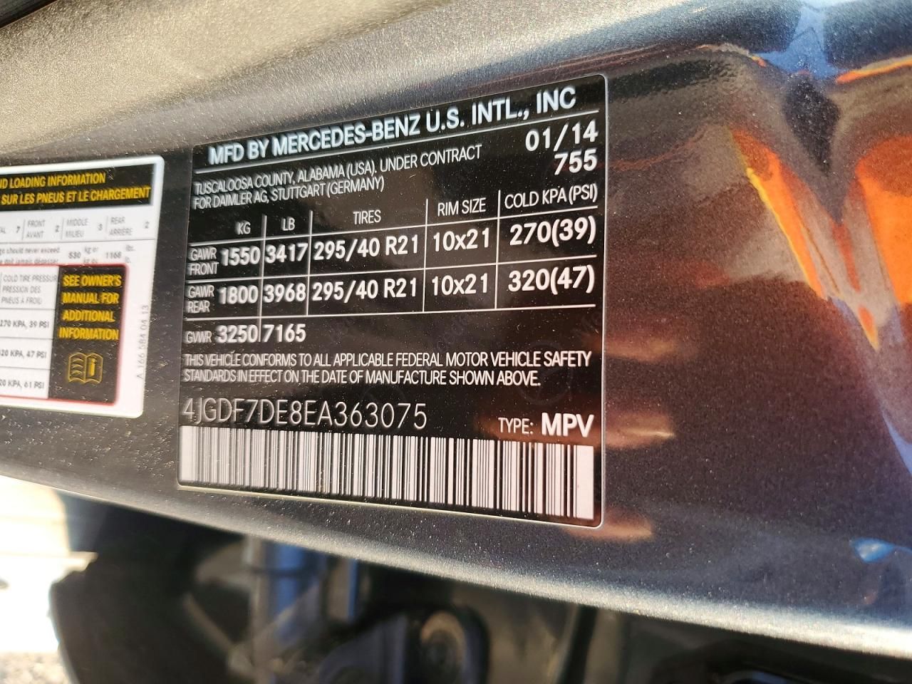 2014 Mercedes-Benz Gl 550 4matic