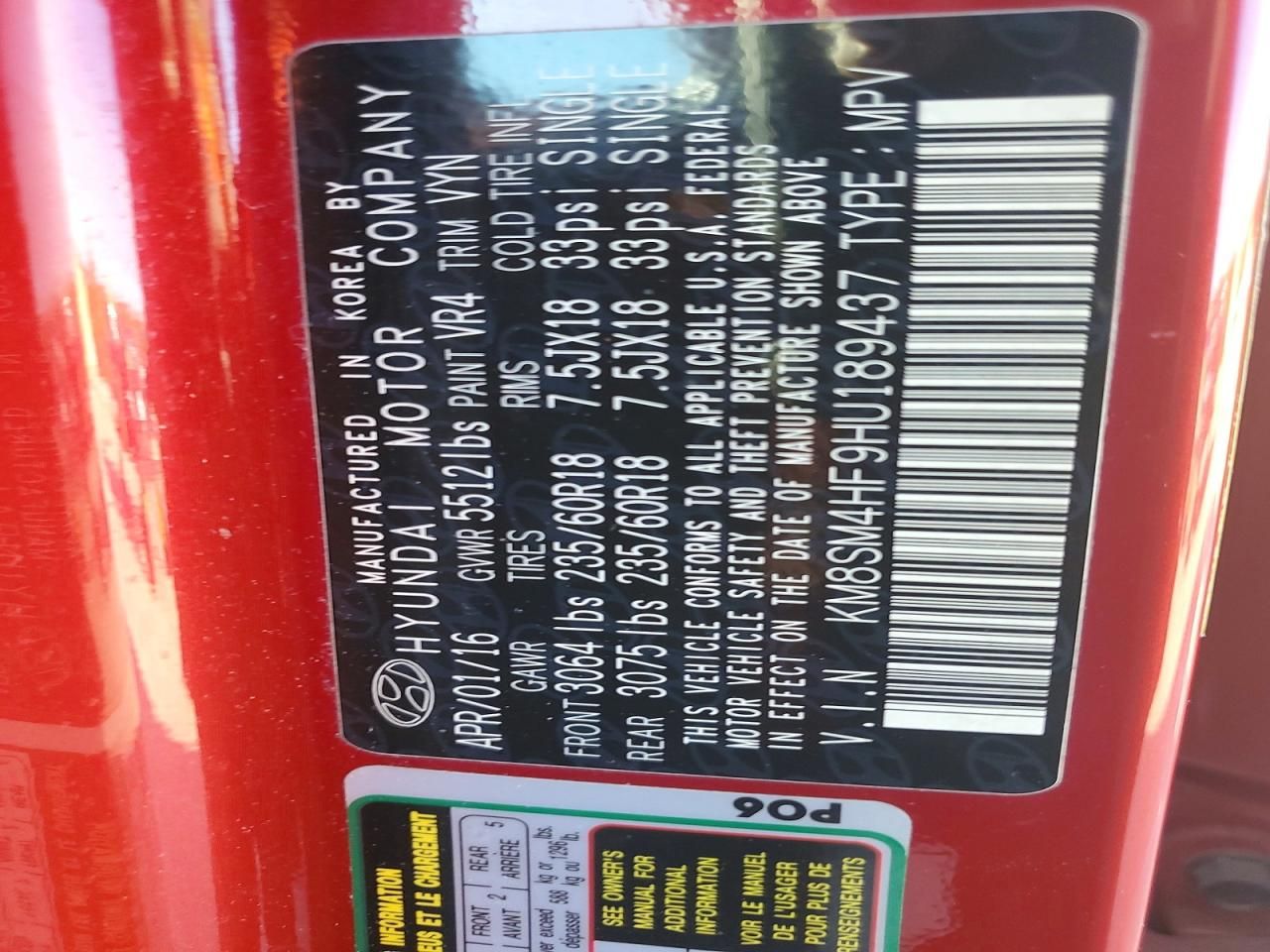 2017 Hyundai Santa fe se