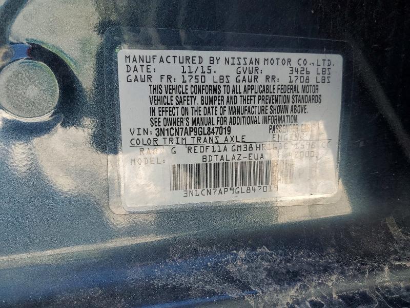 2016 Nissan Versa s