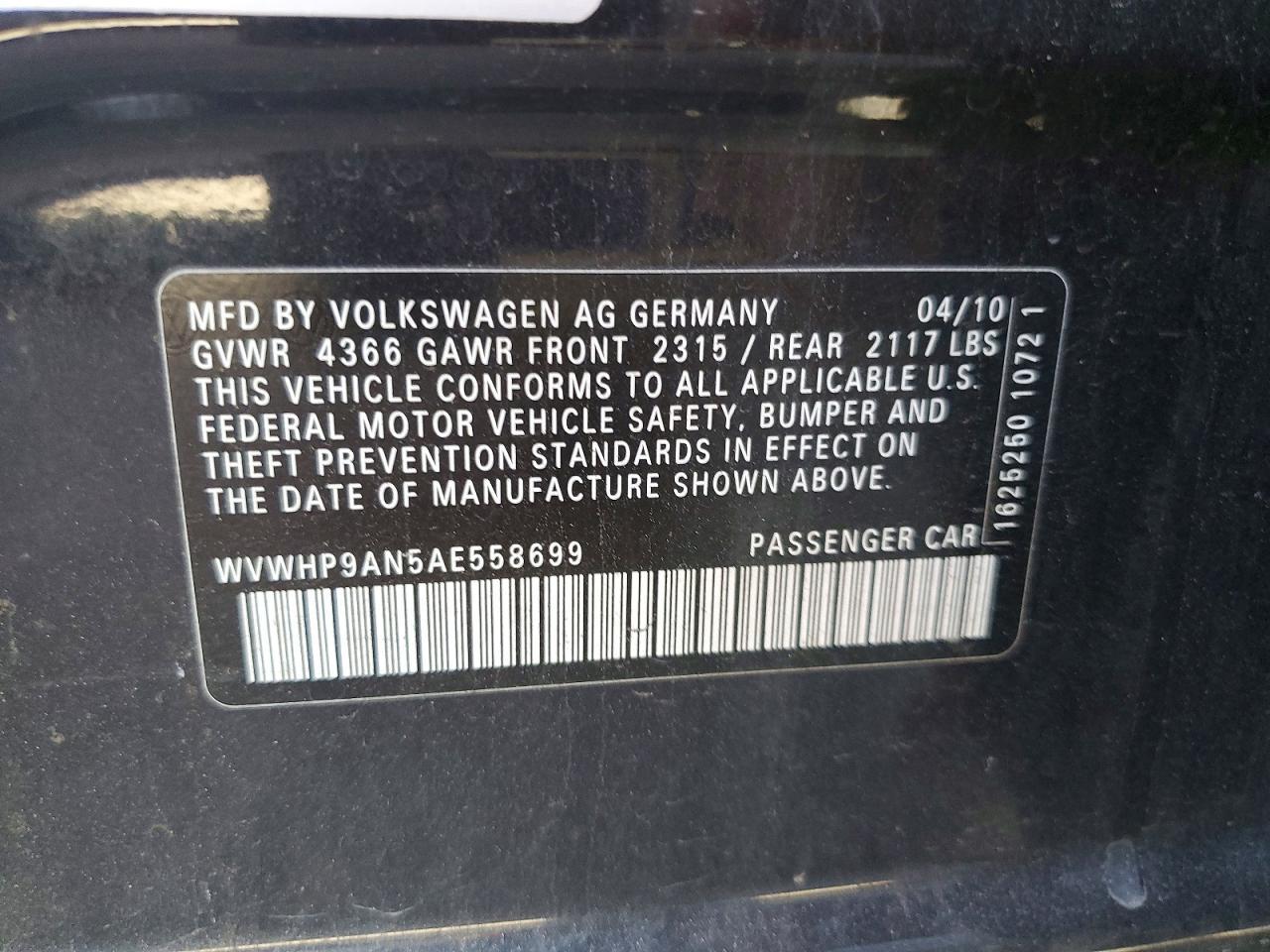 2010 Volkswagen Cc Luxury