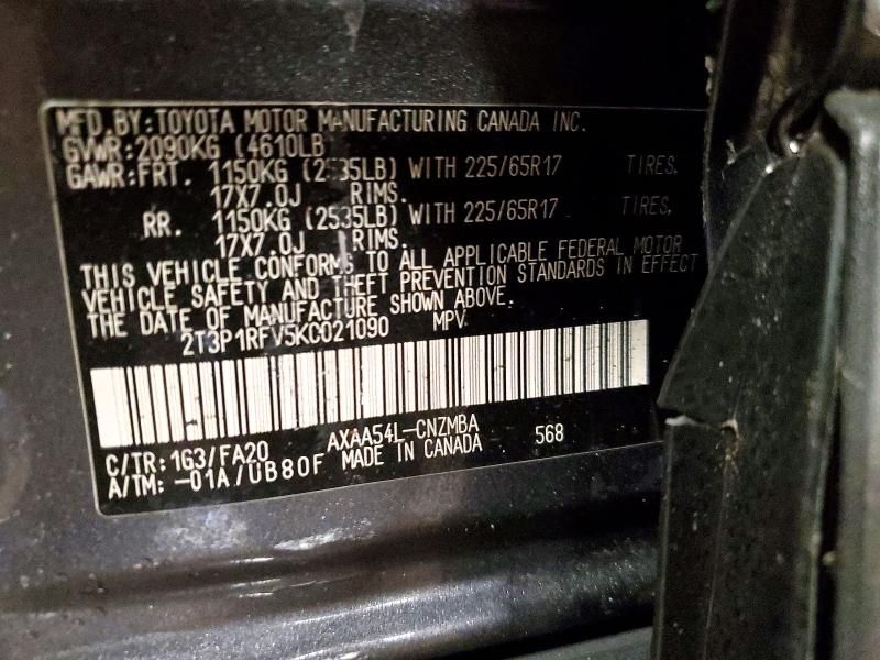 2019 Toyota Rav4 xle