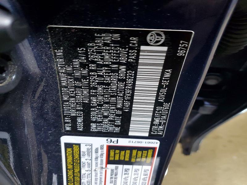 2015 Toyota Camry le