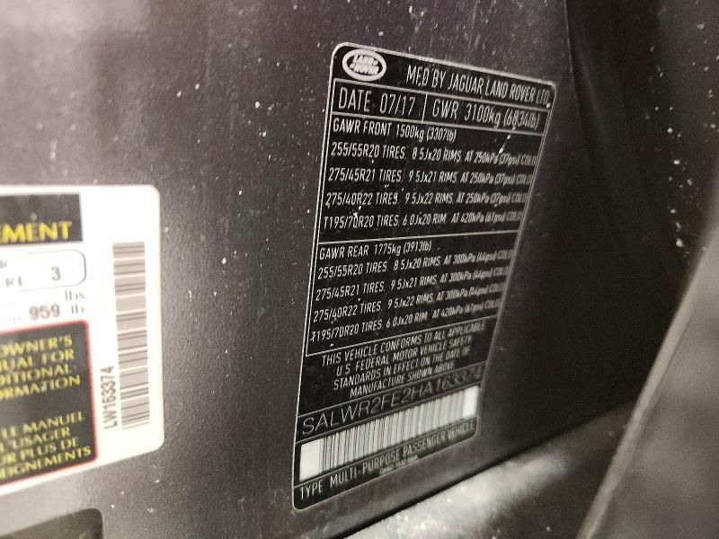 2017 Land Rover Range Rover Sport sc