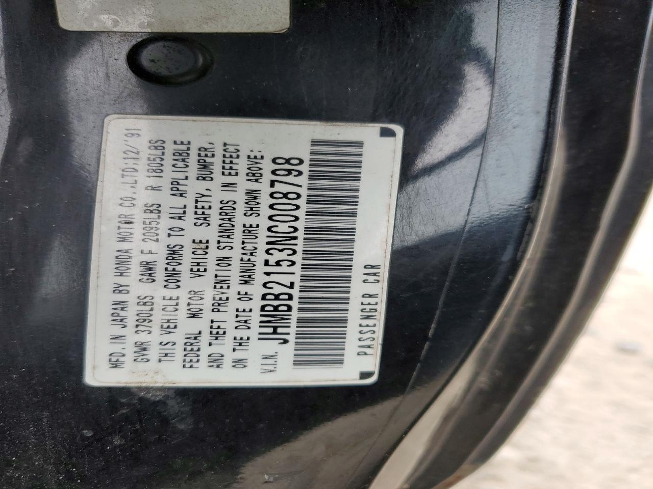 1992 Honda Prelude si alb
