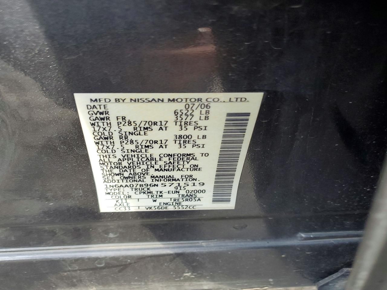 2006 Nissan Titan XE