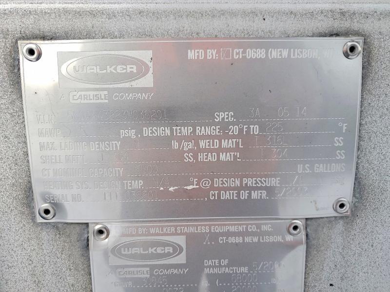 2003 Walker Tank Trailer