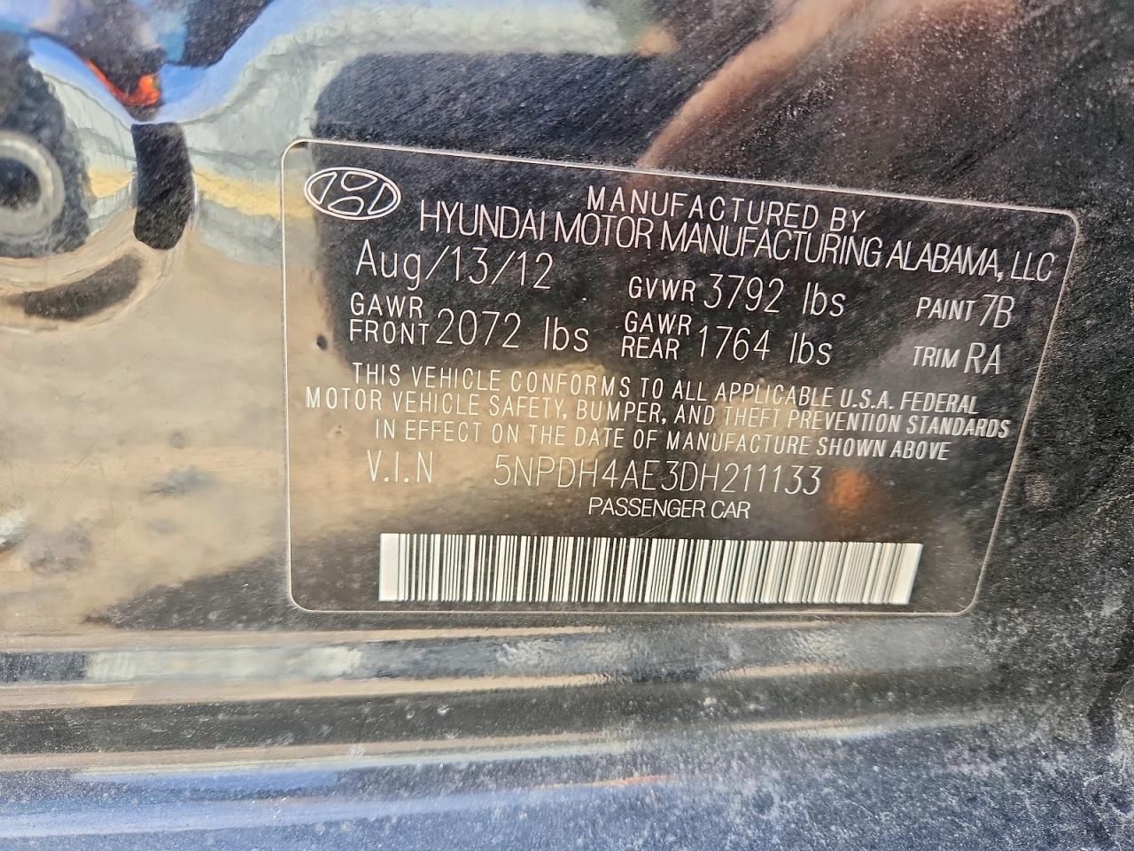 2013 Hyundai Elantra gls