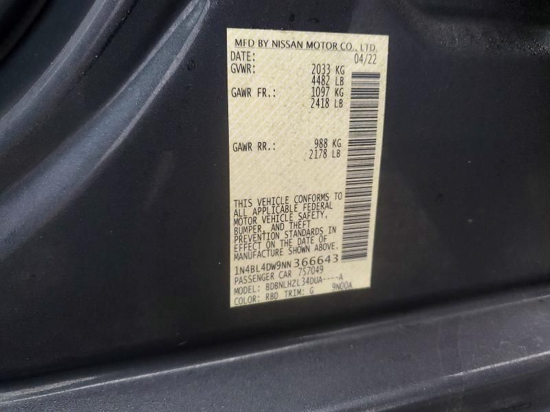 2022 Nissan Altima sv