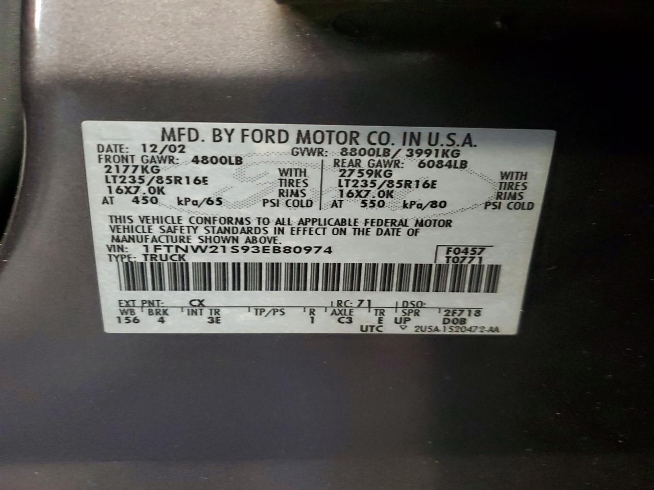 2003 Ford F250 Super Duty