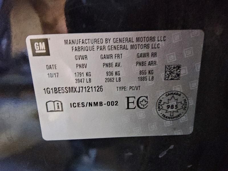 2018 Chevrolet Cruze lt