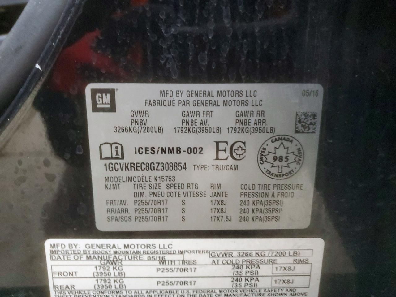 2016 Chevrolet Silverado K1500 lt