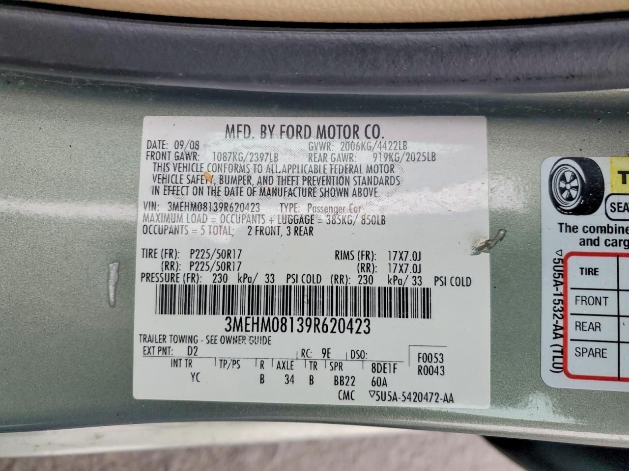 2009 Mercury Milan Premier