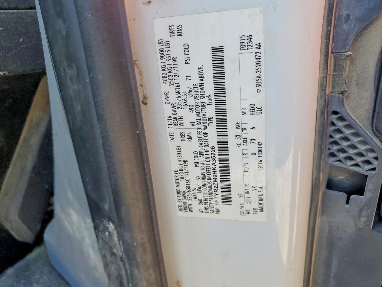 2017 Ford Transit T-250