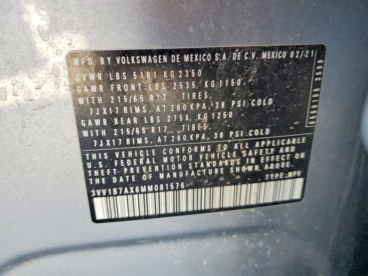 2021 Volkswagen Tiguan s