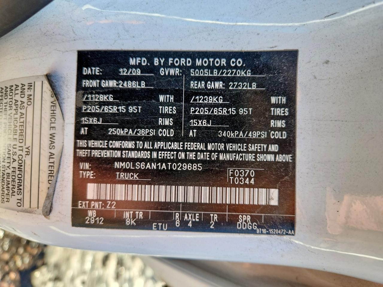 2010 Ford Transit Connect XL