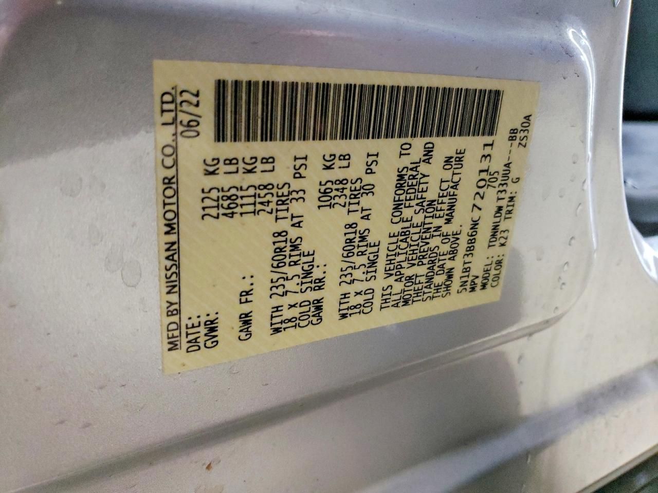 2022 Nissan Rogue sv