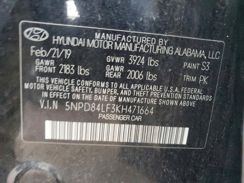 2019 Hyundai Elantra sel