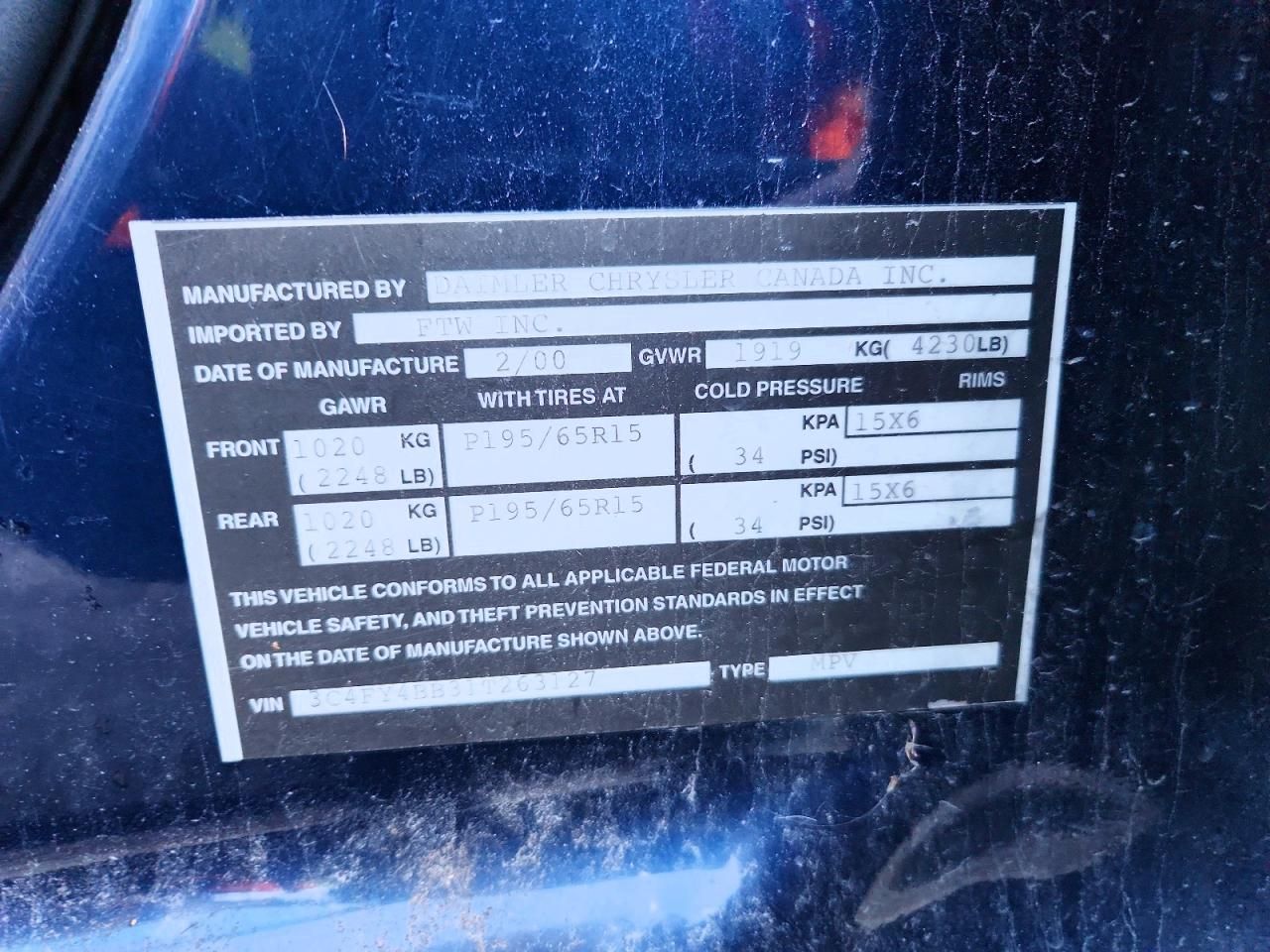 2001 Chrysler Pt Cruiser