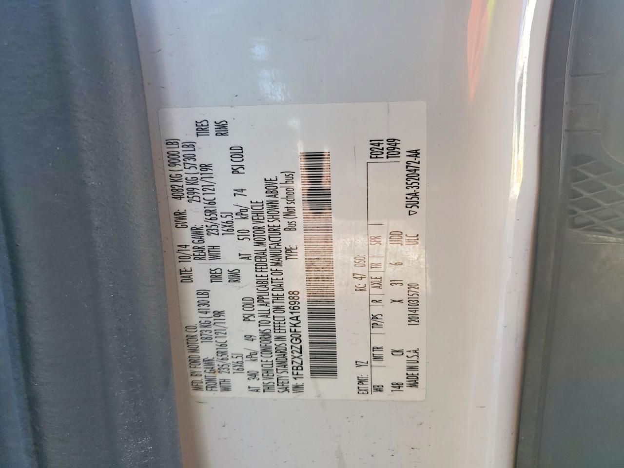 2015 Ford Transit T-350