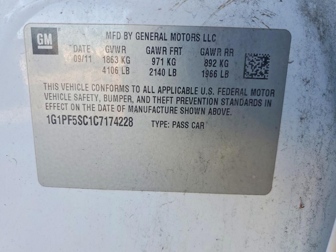 2012 Chevrolet Cruze lt