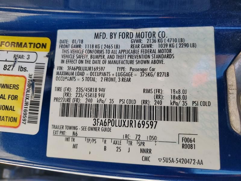2018 Ford Fusion se Hybrid