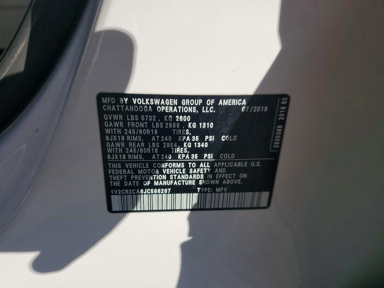 2018 Volkswagen Atlas se