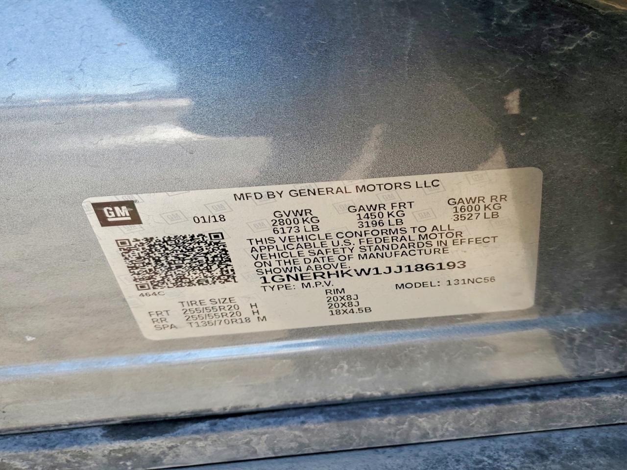2018 Chevrolet Traverse lt