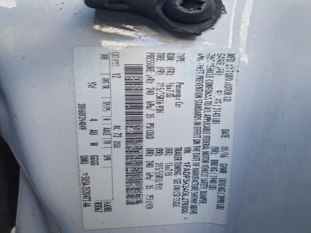 2016 Ford Focus se