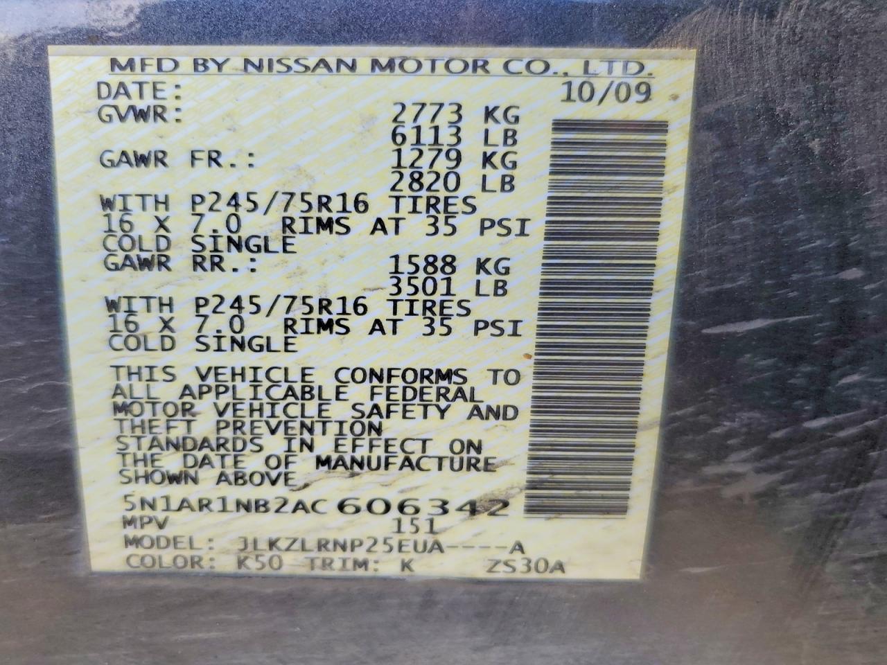 2010 Nissan Pathfinder s