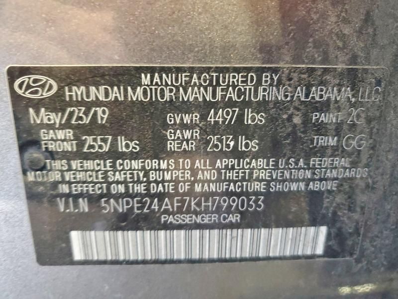 2019 Hyundai Sonata se