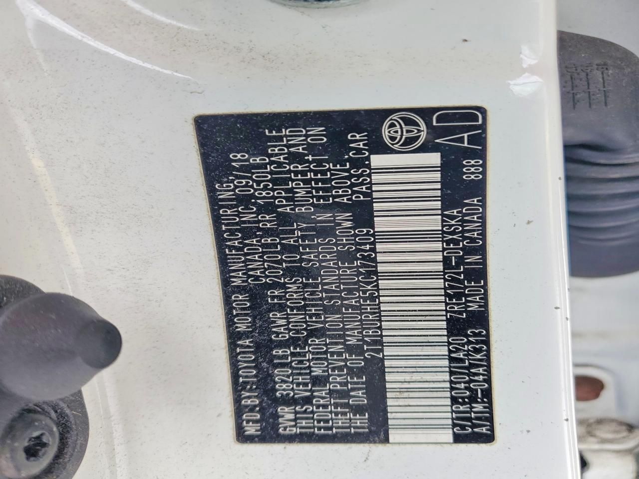 2019 Toyota Corolla l