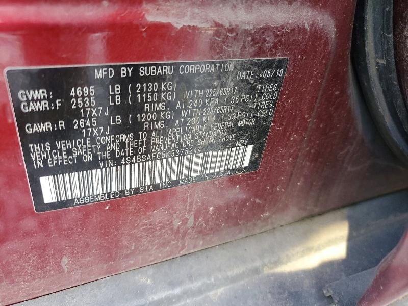 2019 Subaru Outback 2.5i Premium