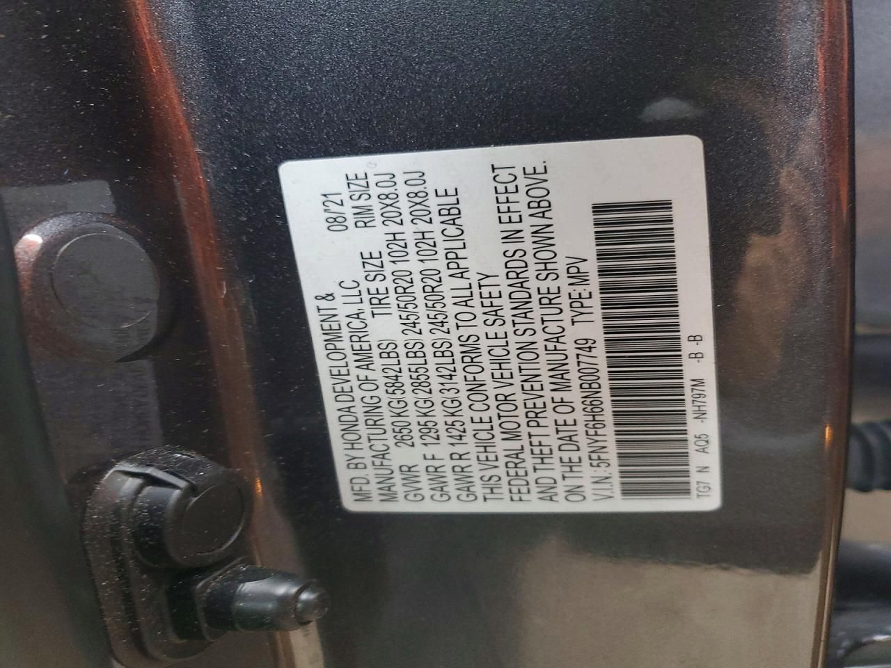 2022 Honda Pilot Touring