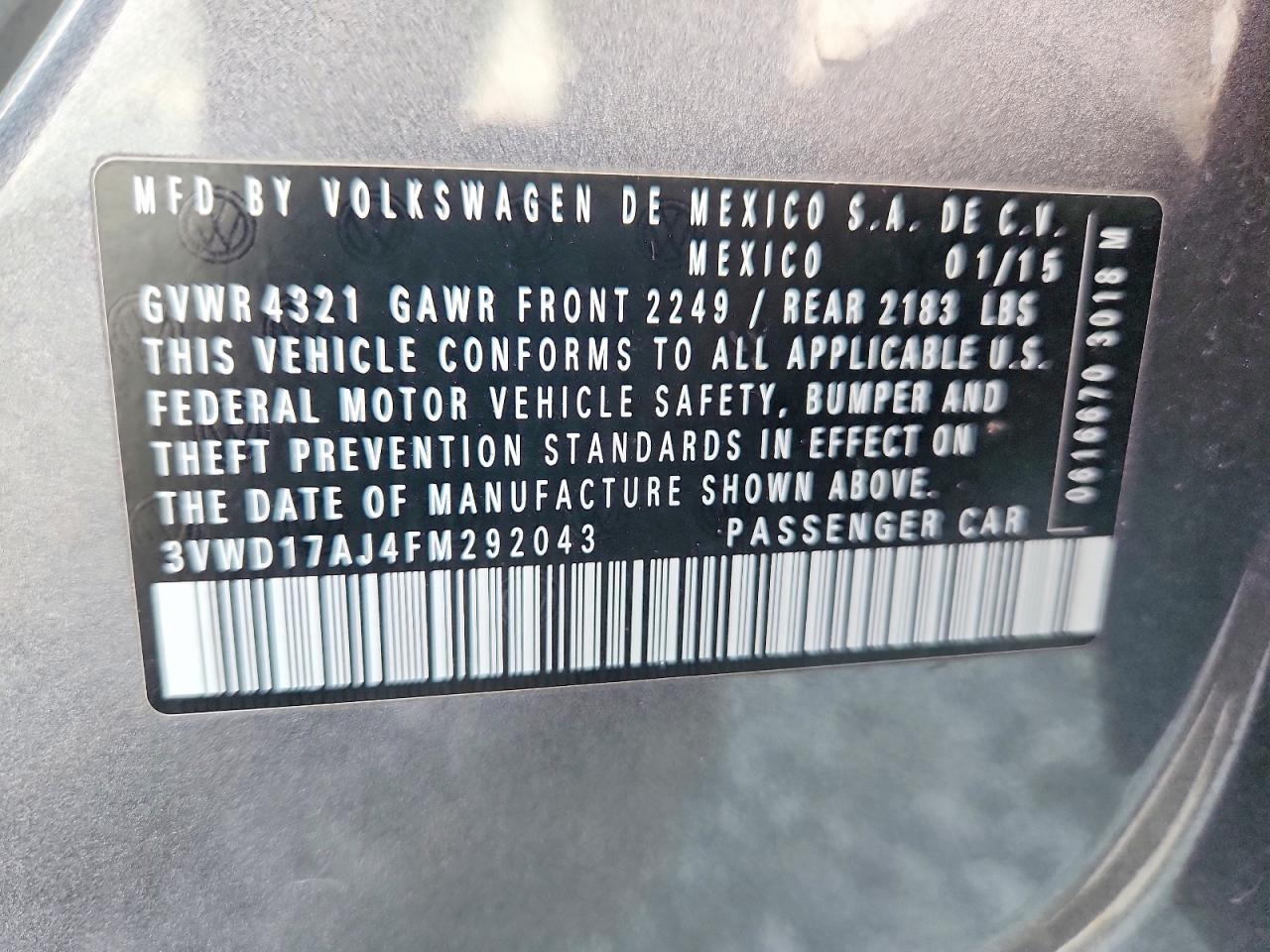 2015 Volkswagen Jetta se