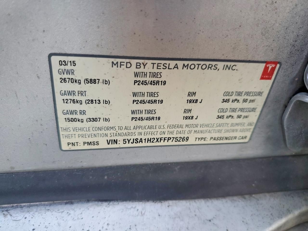 2015 Tesla Model s 85D