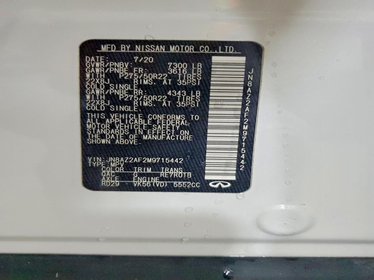 2021 Infiniti Qx80 Luxe