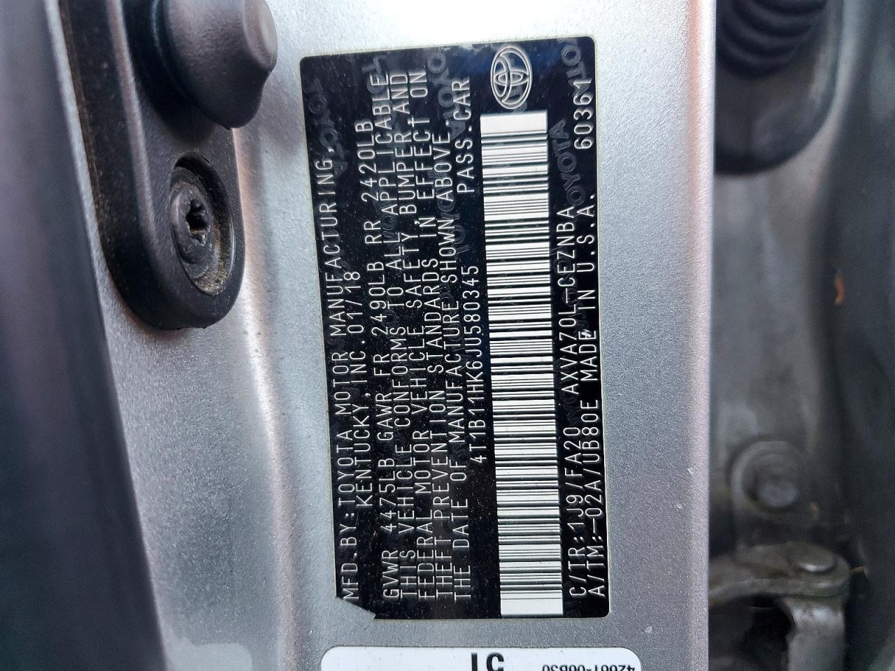 2018 Toyota Camry l