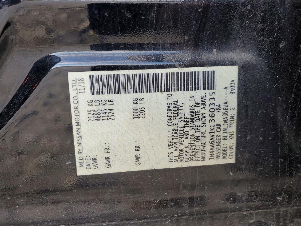 2019 Nissan Maxima 3.5 sv