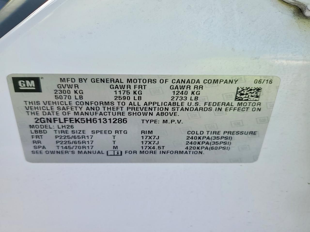 2017 Chevrolet Equinox lt