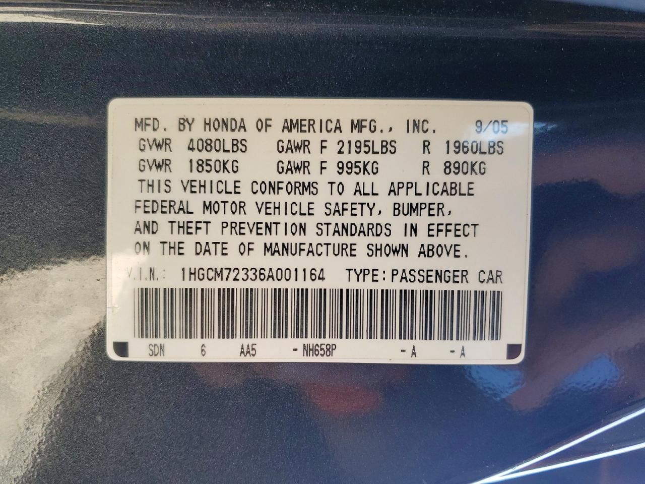 2006 Honda Accord lx