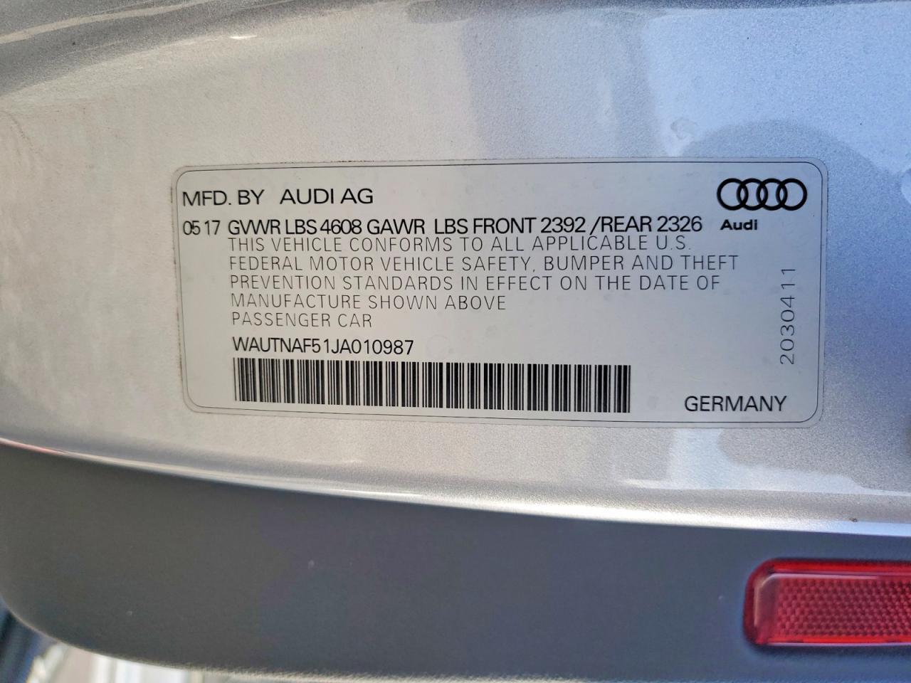 2018 Audi A5 Premium Plus S-line