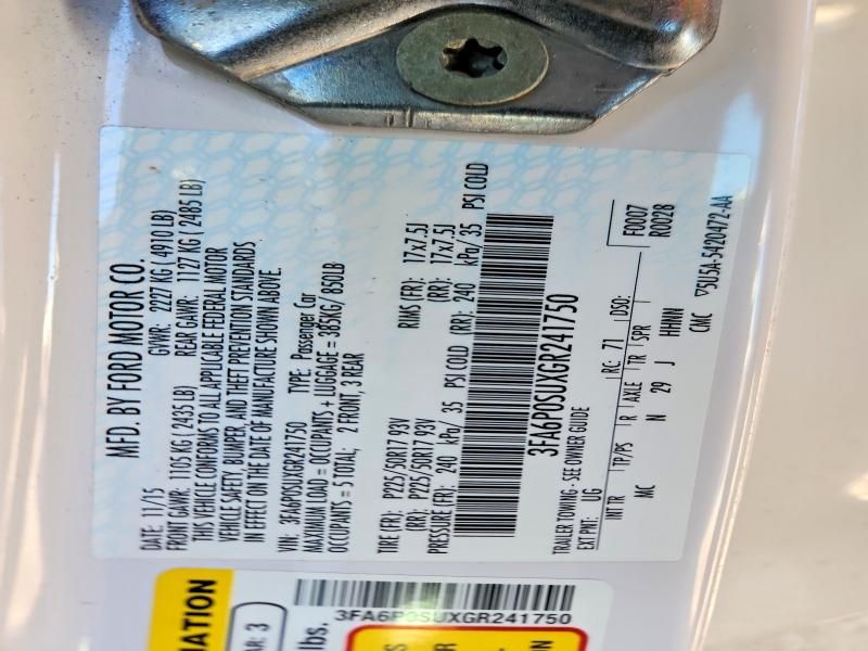 2016 Ford Fusion Titanium Phev