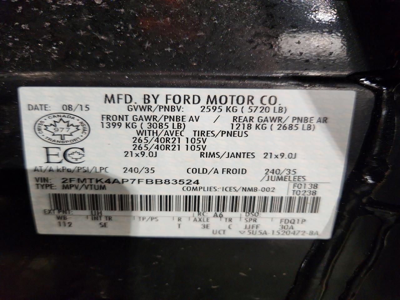 2015 Ford Edge Sport