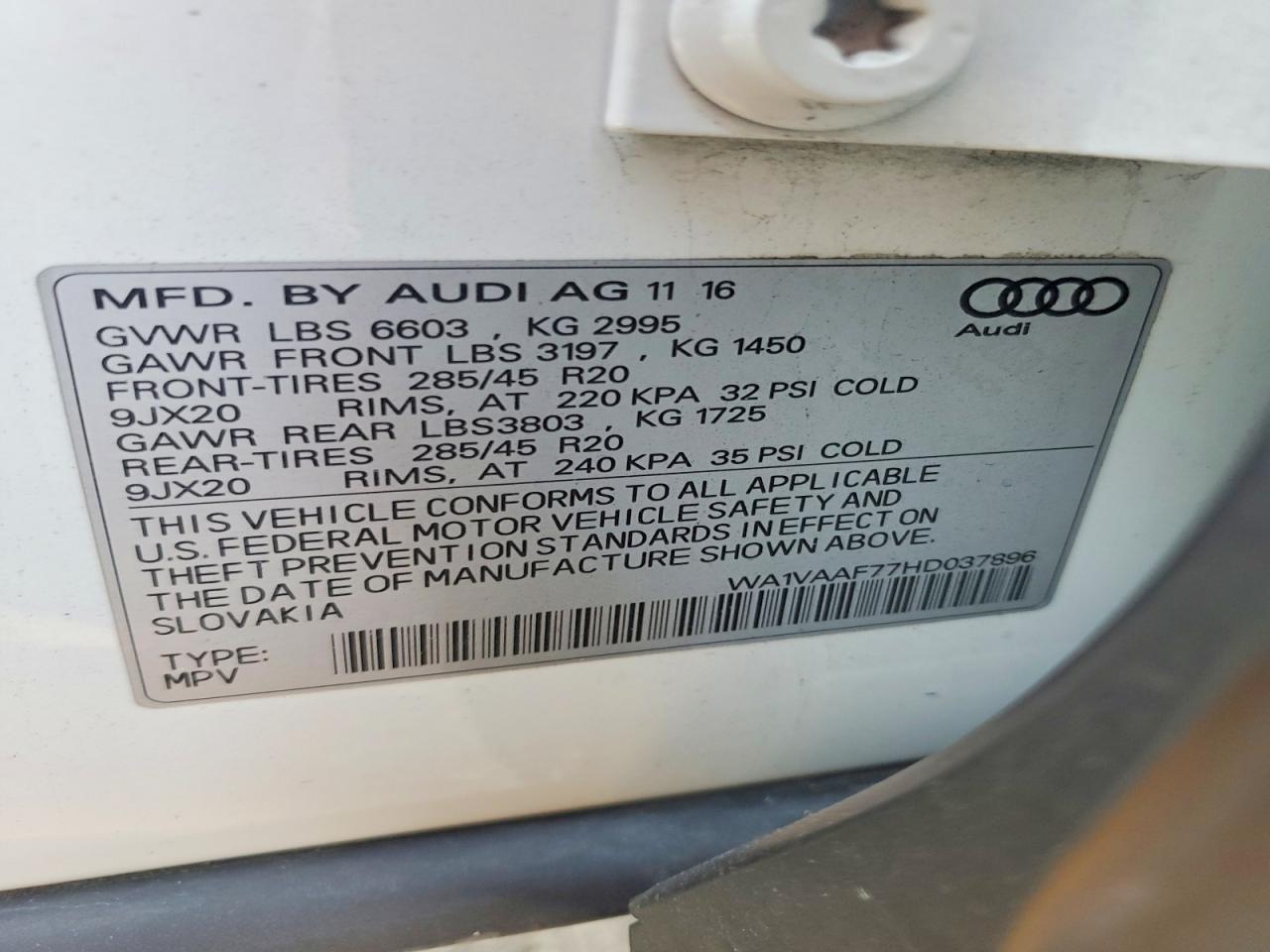 2017 Audi Q7 Prestige
