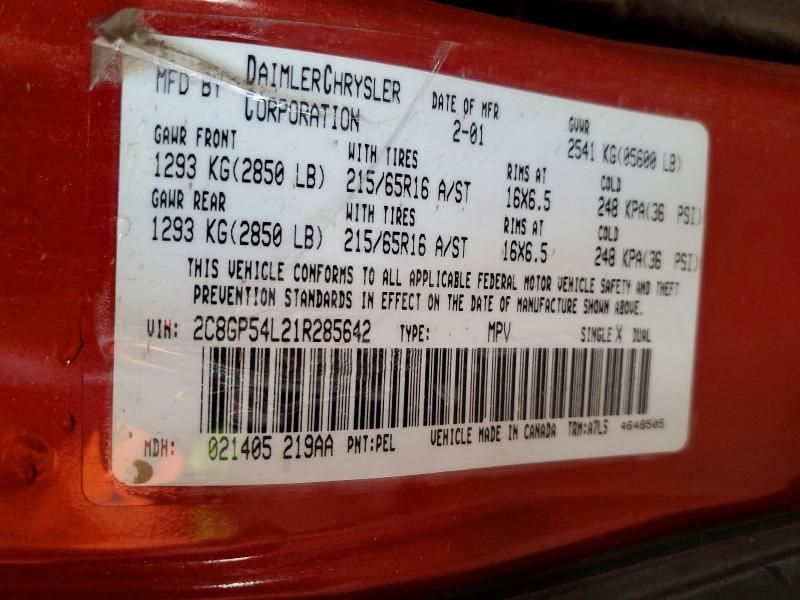 2001 Chrysler Town & Country lxi